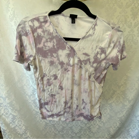 Girls Tie-Dye T-Shirt lavender and white, super soft SZ(LG 10/12) - Picture 2 of 5